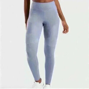 Gymshark True Texture Workout Leggings in Periwinkle Steel Blue Medium